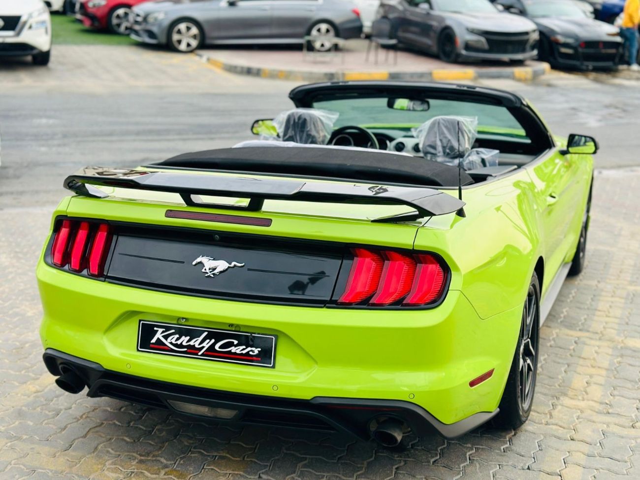 Ford Mustang EcoBoost Convertible | Monthly AED 1060/- | 0% DP | Custom Leather Seats | Fog Lights | # 13059