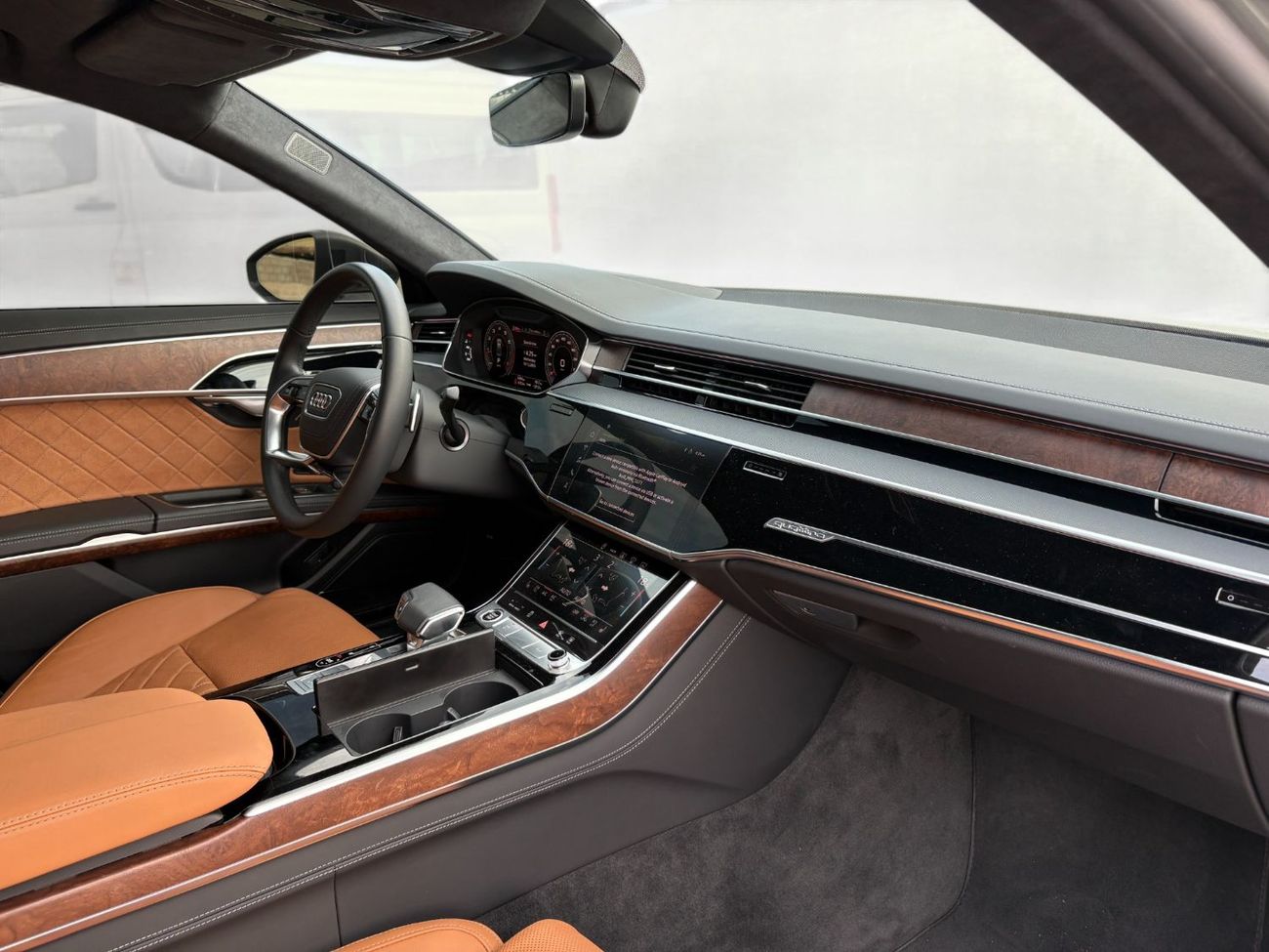 أودي A8 L 60 TFSI quattro 4.0L (454 HP) V8 A/T | 2024 | GCC SPECS | NARDO GREY | AED 6,400 per month