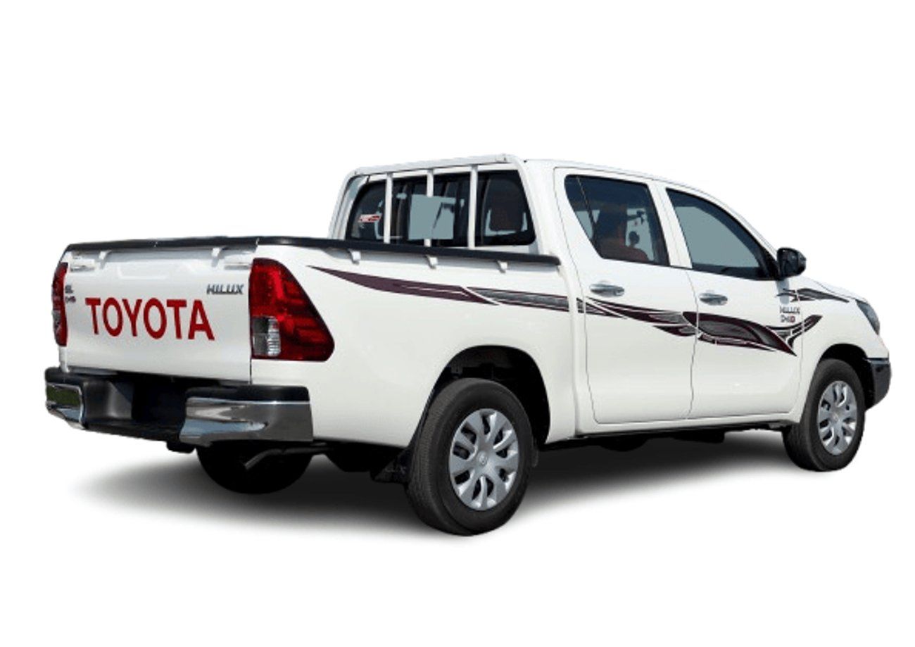 Toyota Hilux ECT0045 - Toyota Hilux Dcab GL - 2.4L Diesel Manual 2wd - White/Red