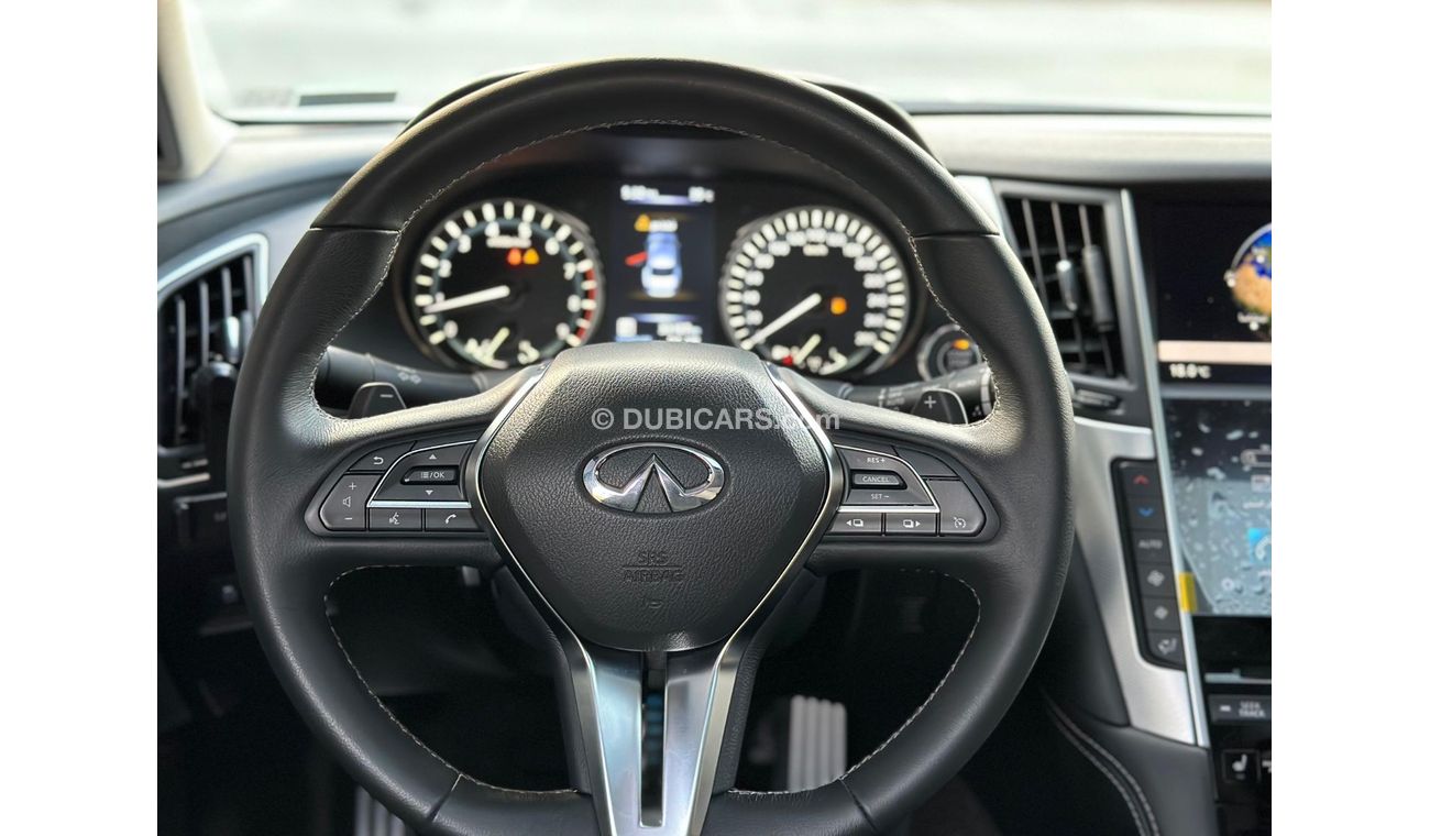 Infiniti Q50 2023 Q-50 S V6 GCC// 3 YEARS WARRANTY AND SERVICE CONTRACT// ORGINAL PAINT// 2KEYS