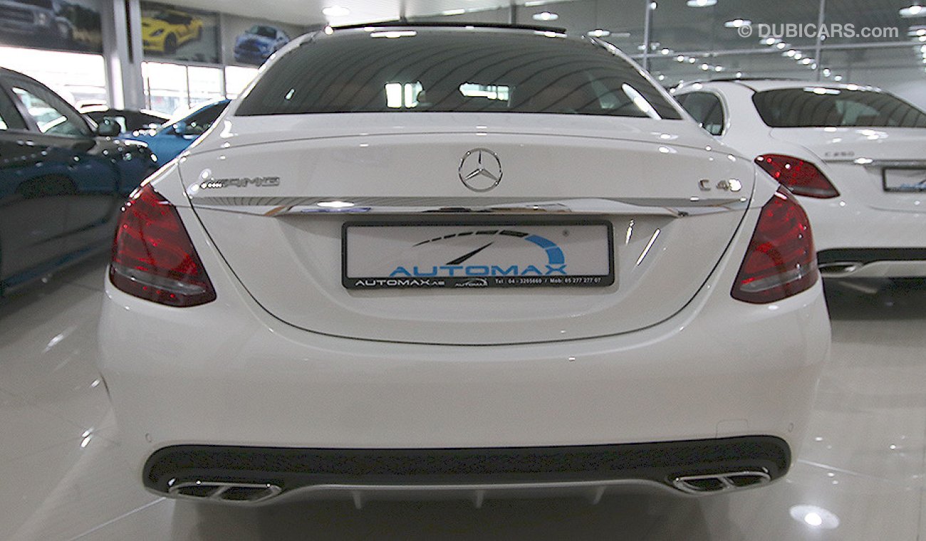 مرسيدس بنز C 43 AMG 2018, 4MATIC V6-Biturbo, GCC with 2 Years Unlimited Mileage Dealer Warranty