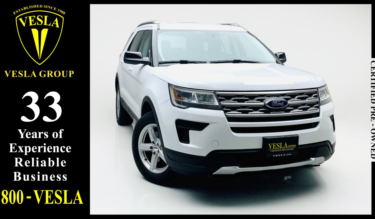 Ford Explorer DEALER WARRANTY + FREE SERVICE CONTRACT UNTIL 160,000 KMS / GCC / XLT + 4WD + LEATHER / 1,844 DHS
