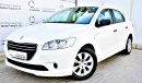 Peugeot 301 1.6L ACCESS 2017 GCC DEALER WARRANTY