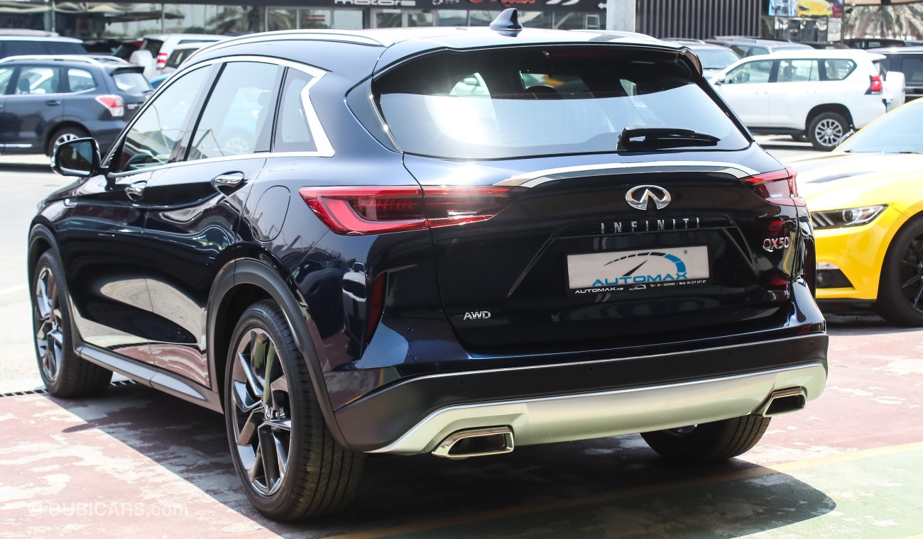 إنفينيتي QX50 2019, 2.0L AWD GCC, 0km w/ 5Years or 200,000km Warranty + 2Years or 50,000 km Service from Dynatrade