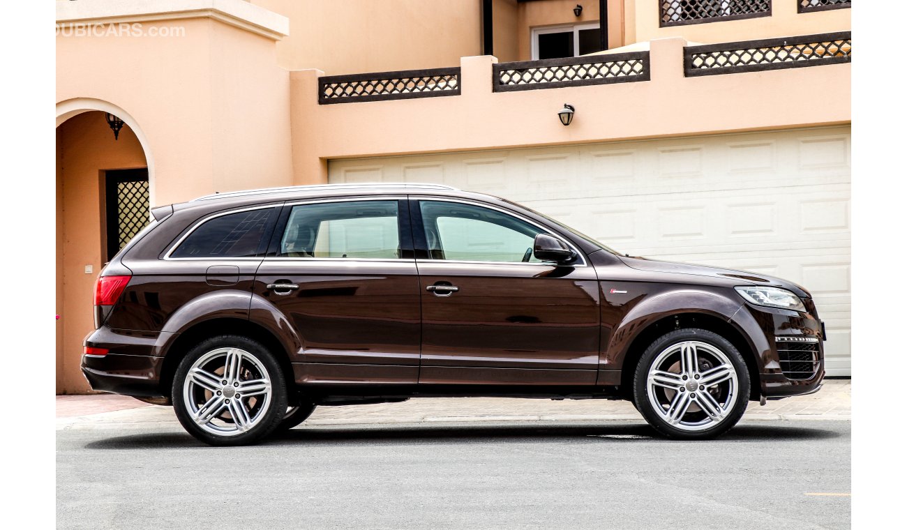 Audi Q7 3L Supercharged 2015 GCC under Warranty with Zero Down-Payment.