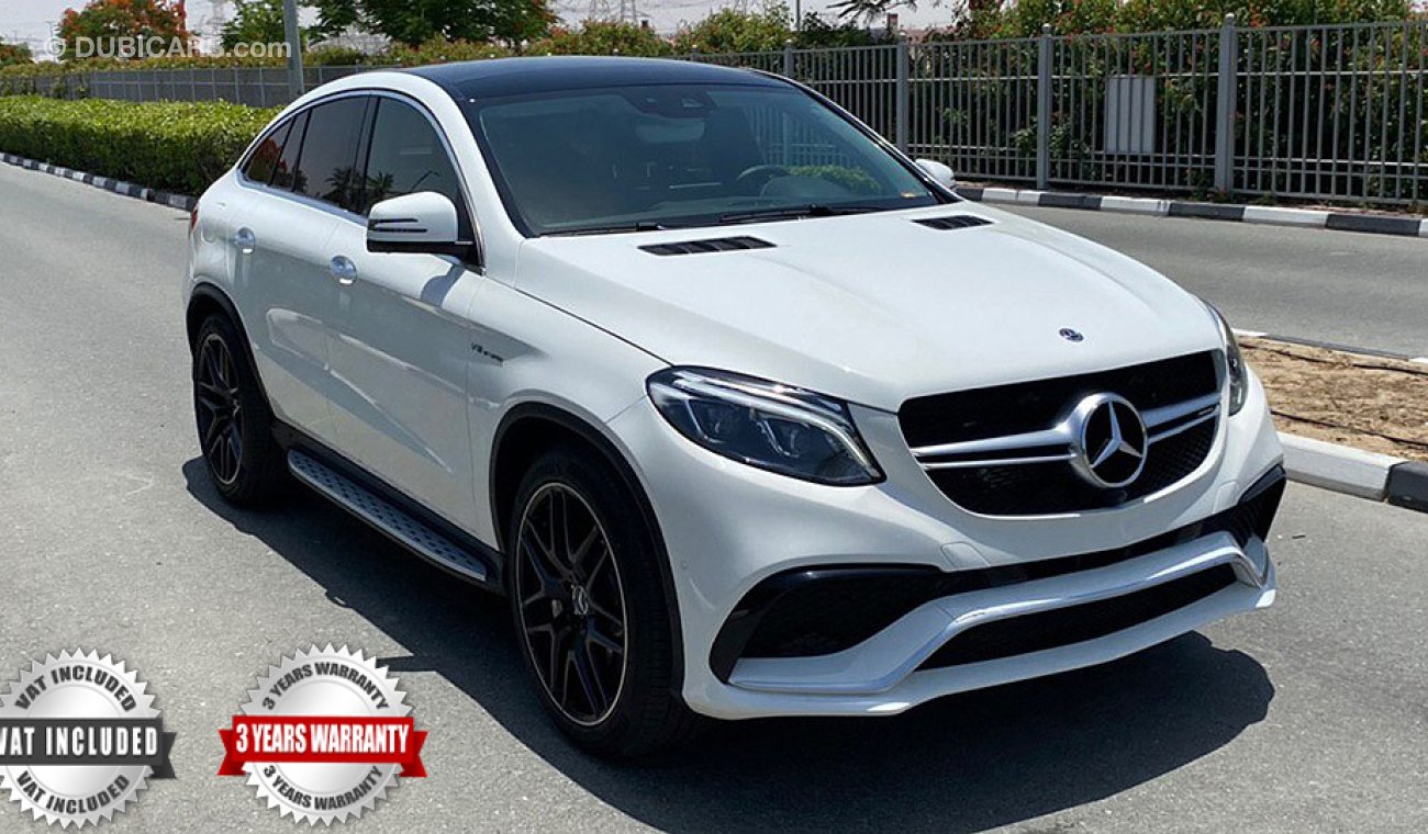 مرسيدس بنز GLE 63 AMG 4Matic V8 Biturbo، أبيض، 0 كم، الضمان: 3 سنوات أو 100,000 كم، 2019