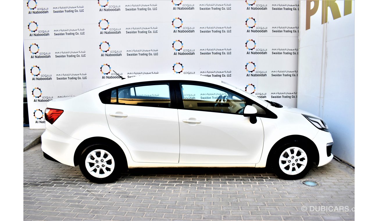 Kia Rio 1.4L EX SEDAN 2016 GCC SPECS WITH DEALER WARRANTY STARTING FROM 27,900 DHS