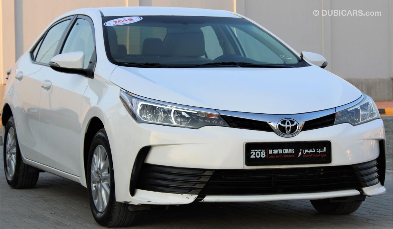 Toyota Corolla Toyota Corolla 2018 GCC No. 2 in excellent condition without accidents, very clean from inside and o