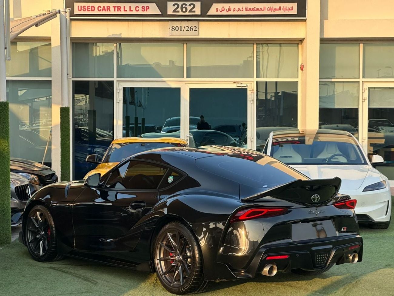 تويوتا سوبرا تويوتا سوبرا GR V6 خليجي صبغ وكالة تشييكات وكاله تحت الضمان جير عادى بحاله ممتازه