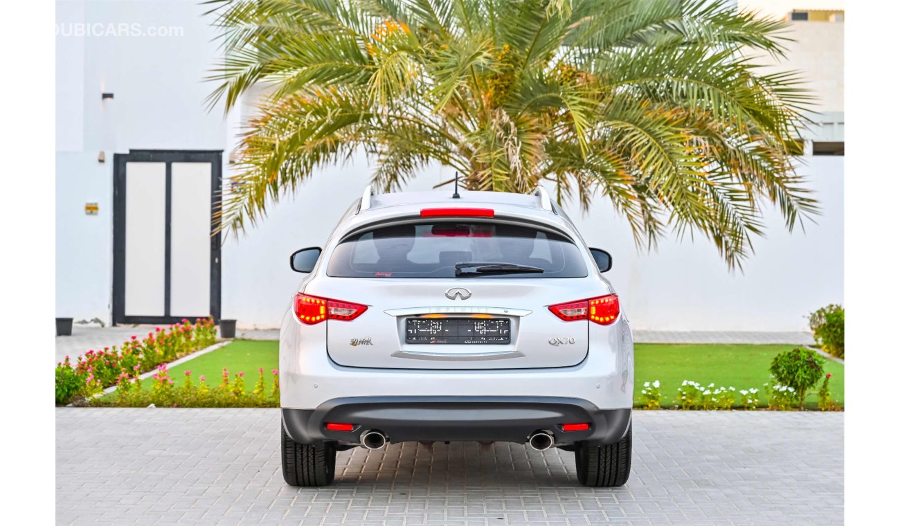 Infiniti QX70 | AED 2,135 Per Month! | 0% DP | Agency Warranty |  Low Mileage!