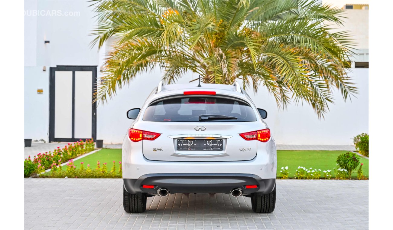 إنفينيتي QX70 | AED 2,135 Per Month! | 0% DP | Agency Warranty |  Low Mileage!