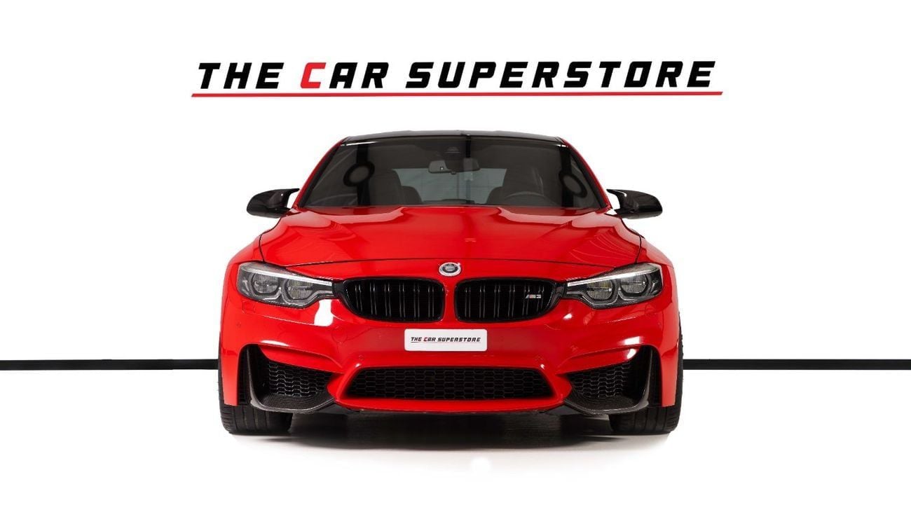 BMW M3 Competition 3.0L Rosso Corsa BMW Individual Color-Carbon Ceramic Brakes-Gold Brake Calipers