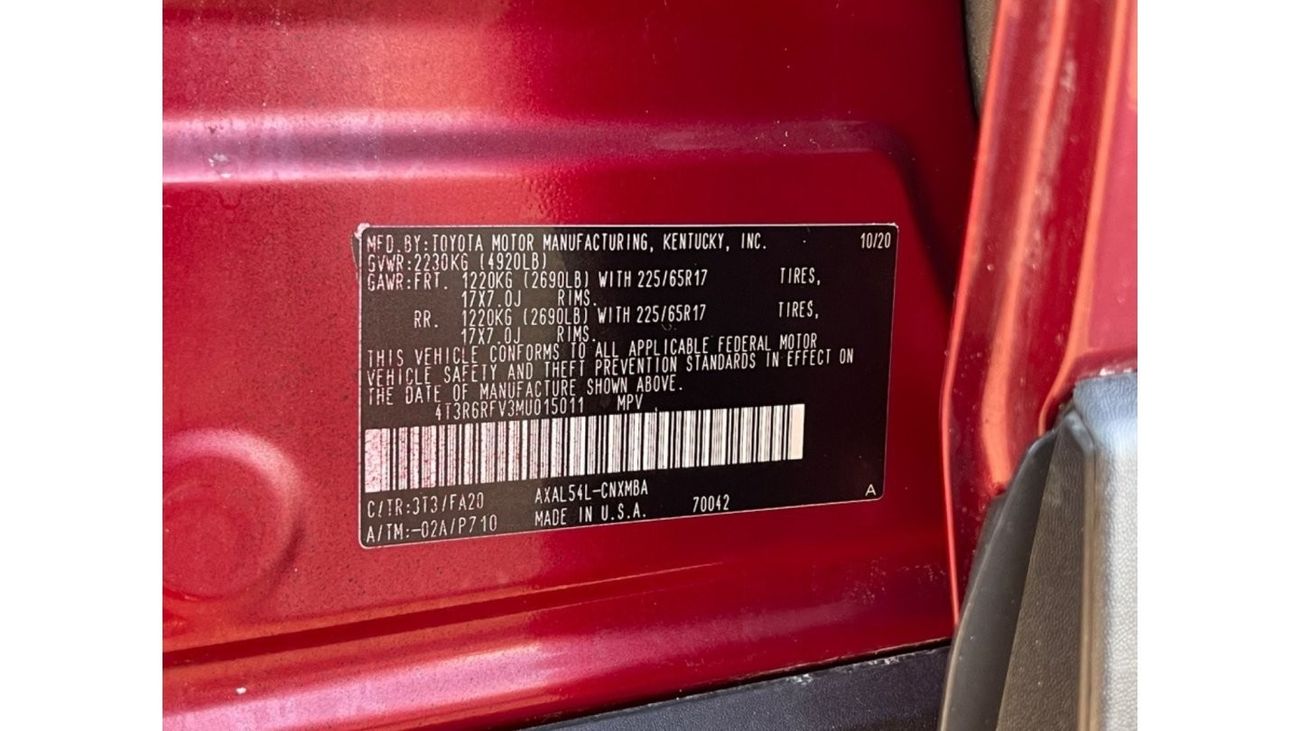 Toyota RAV4 2021 TOYOTA RAV4 XLE HYBRID 4x4 FULL OPTIONS IMPORTED FROM USA