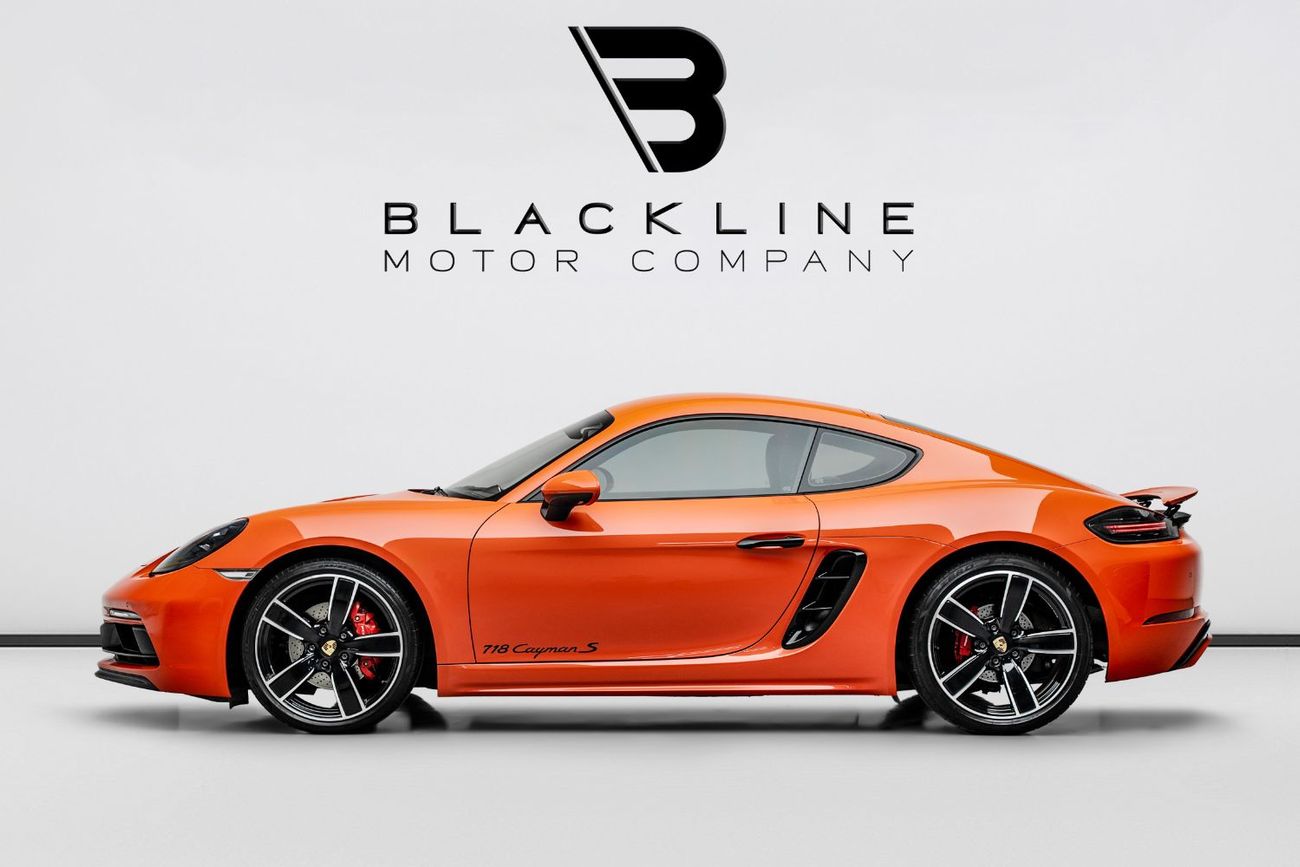 Porsche 718 Cayman S 2.5L A/T 2018 Porsche Cayman S, Porsche Warranty, Full Service History, Lava Orange, Low KMs, GCC