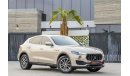 Maserati Levante | 3,408 P.M | 0% Downpayment | Full Option | Low Mileage