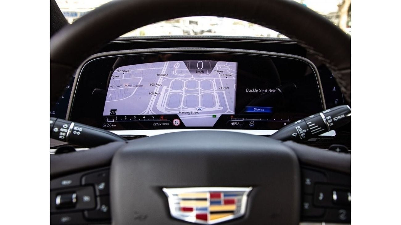 Cadillac Escalade Sport 4WD + TV BLACK EDITION/GCC/3 years warranty. For Local Registration +10%