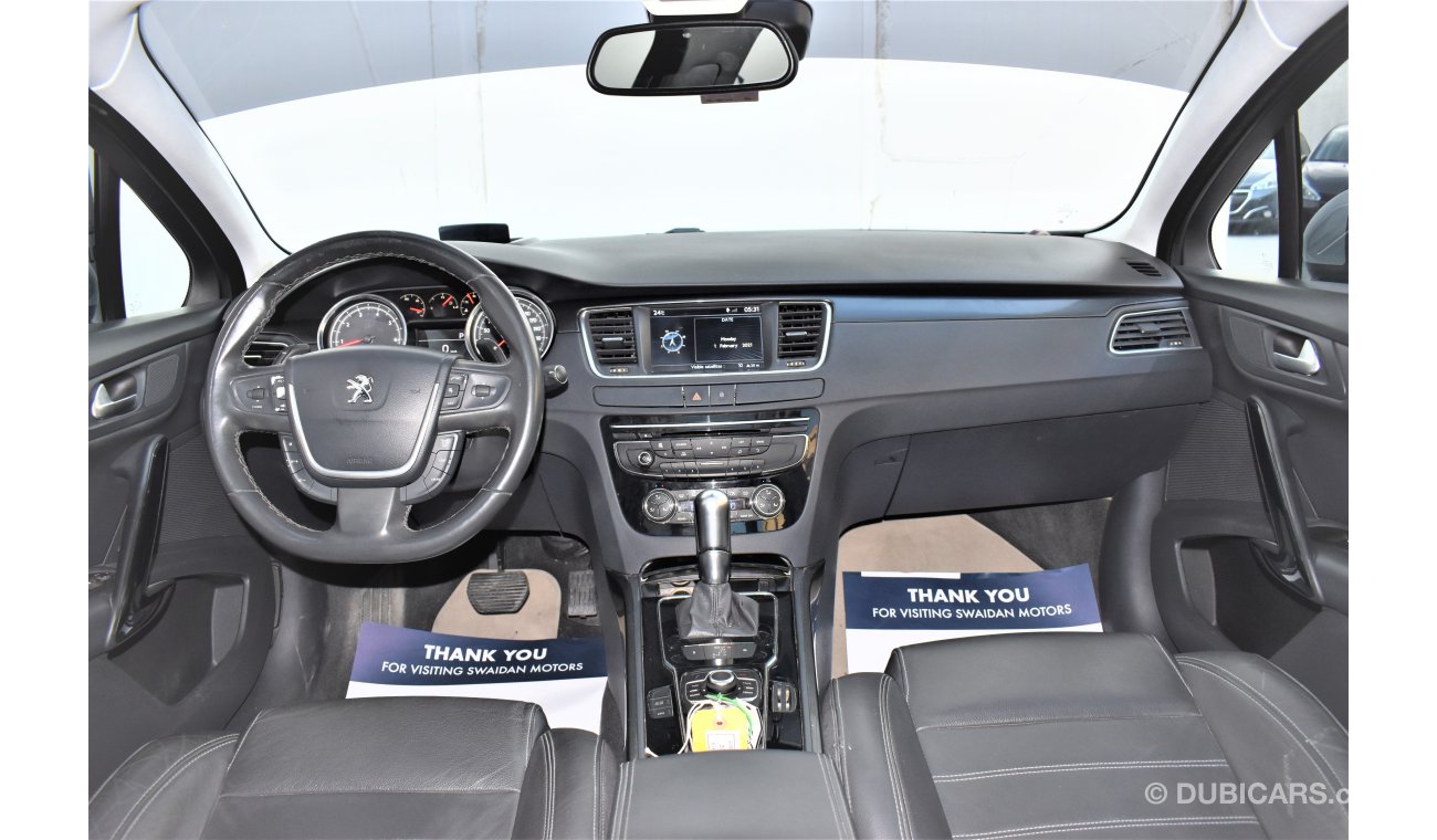 Peugeot 508 1.6L ALLURE TURBO 2015 GCC SPECS WITH SUNROOF