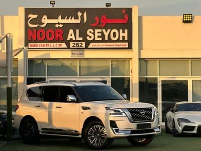 نيسان باترول نيسان باترول بلاتينيوم فل ابشن V6 صبغ وكاله تشييكات وكاله تحت الضمان