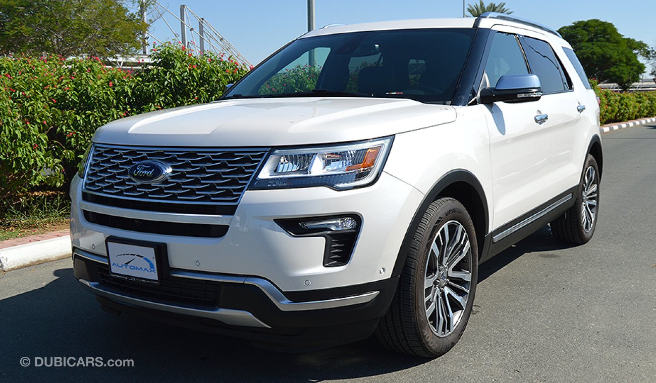 Ford Explorer Platinum Luxury Edition Ecoboost 4WD, 3.5-V6 GCC, 0km w/ 3 Years or 100K km WTY  + 3 Years Service