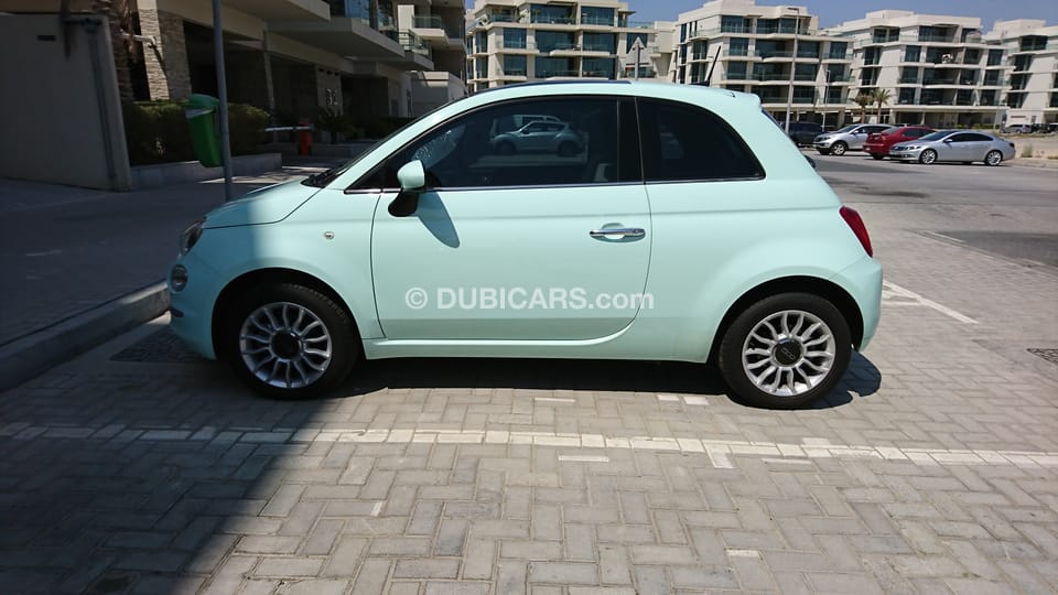 Fiat 500 Hatchback for sale: AED 55,000. Teal, 2019