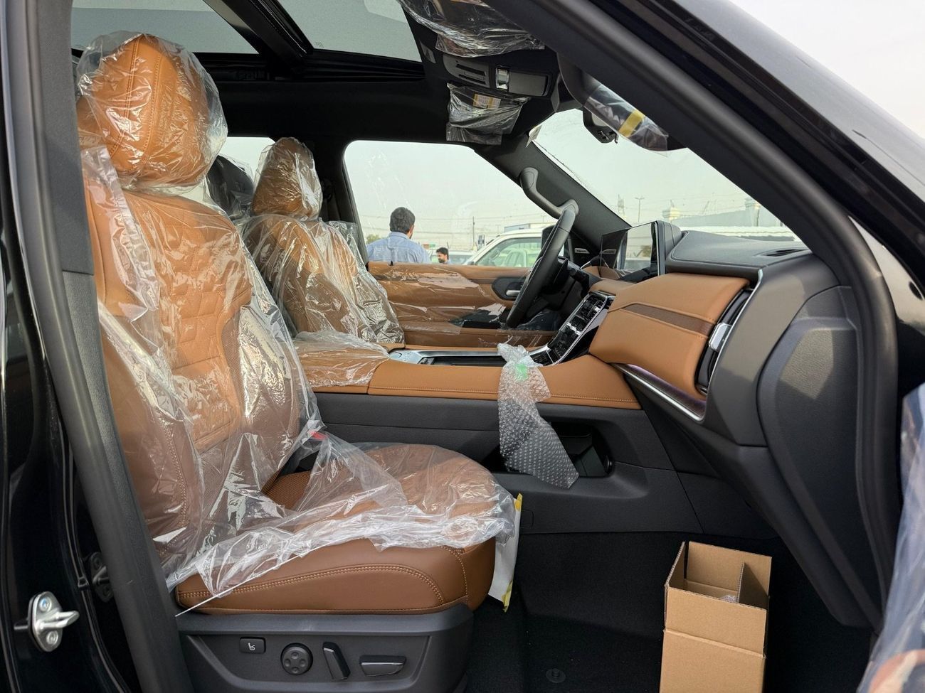 نيسان باترول LE Platinum City 3.5L 2026 black inside Tan  interior