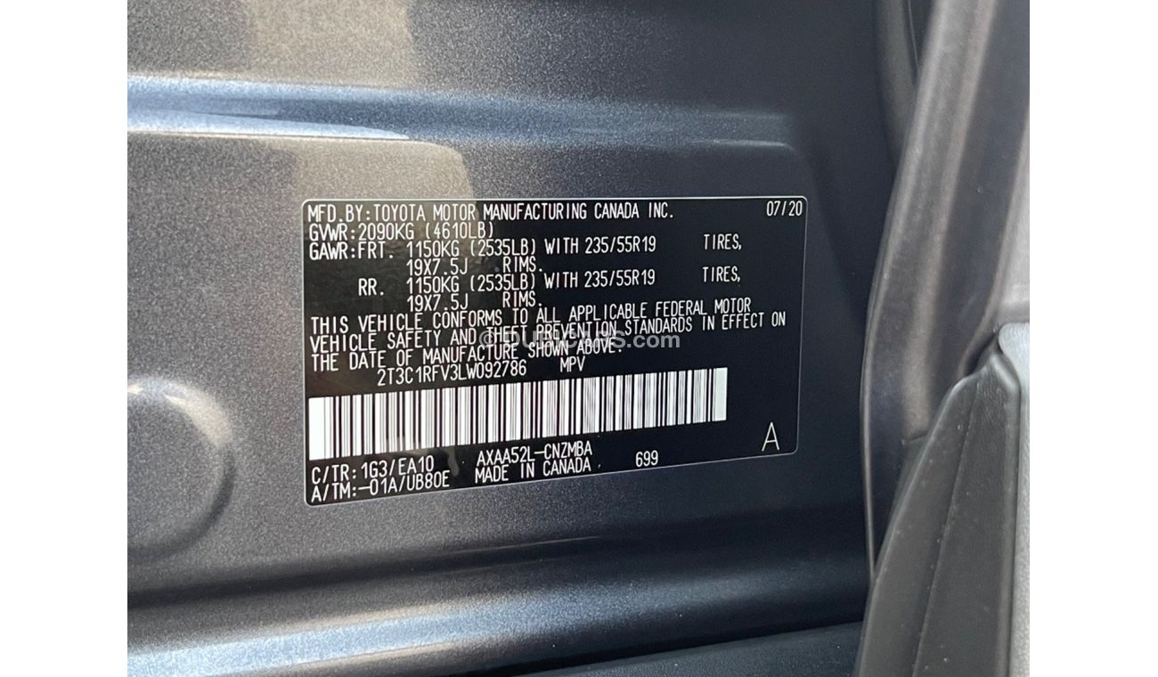 Toyota RAV4 2020 TOYOTA RAV4 XLE PREMIUM FULL OPTIONS IMPORTED FROM USA