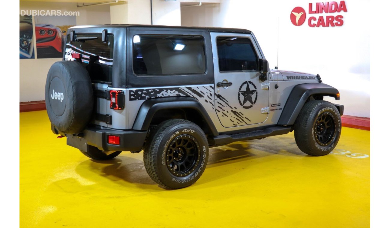 Jeep Wrangler RESERVED || Jeep Wrangler Sport 2015 GCC under Warranty with Flexible Down-Payment.