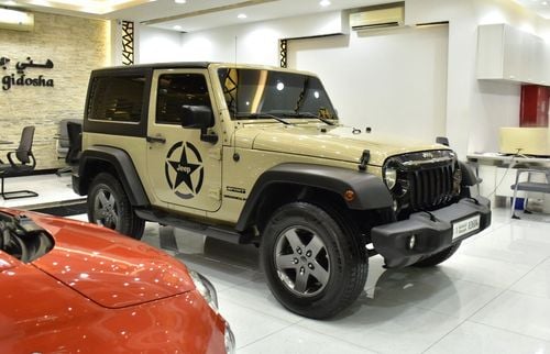 Jeep Wrangler EXCELLENT DEAL for our Jeep Wrangler Sport ( 2017 Model ) in Beige Color GCC Specs