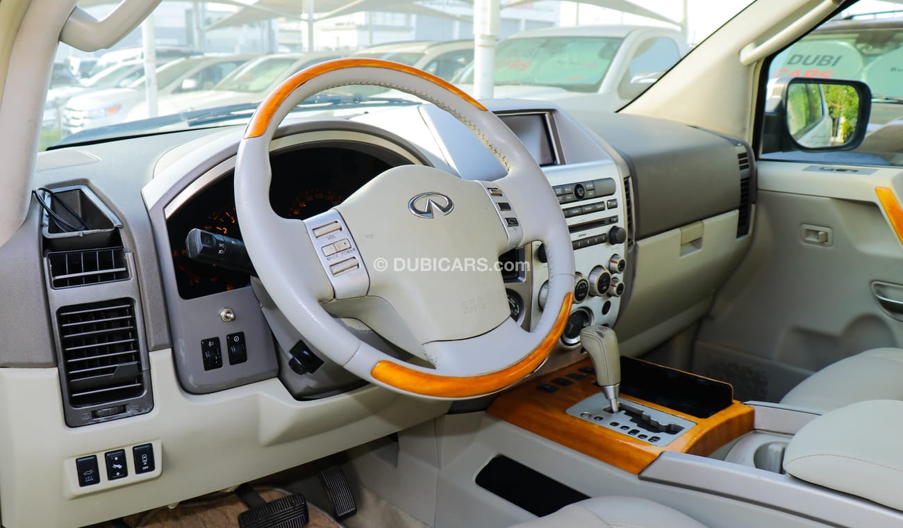 Infiniti QX56 Gulf model 2007 No. 1, white color, hole diaphragm, sensors, installed in excellent condition, you d