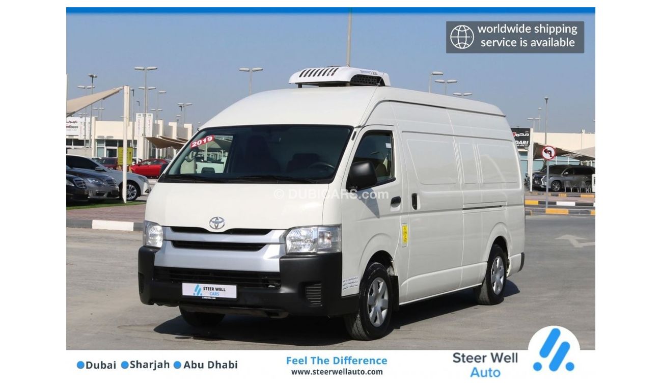 Toyota Hiace 2019 | HIACE HIROOF CHILLER DELIVERY VAN WITH GCC SPECS AND EXCELLENT CONDITION