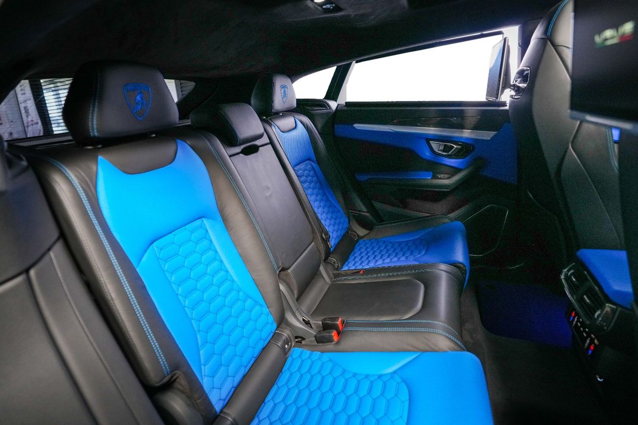 Lamborghini Urus STD 4.0T V8 Blue Eleos-Lamborghini Warranty-Full Carbon Fiber Interior-Bi-Colour Leather