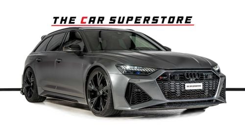 Audi RS6 Avant TFSI quattro 4.0L Matt Grey-22 Inch High Gloss Black Rims-Black Styling Package