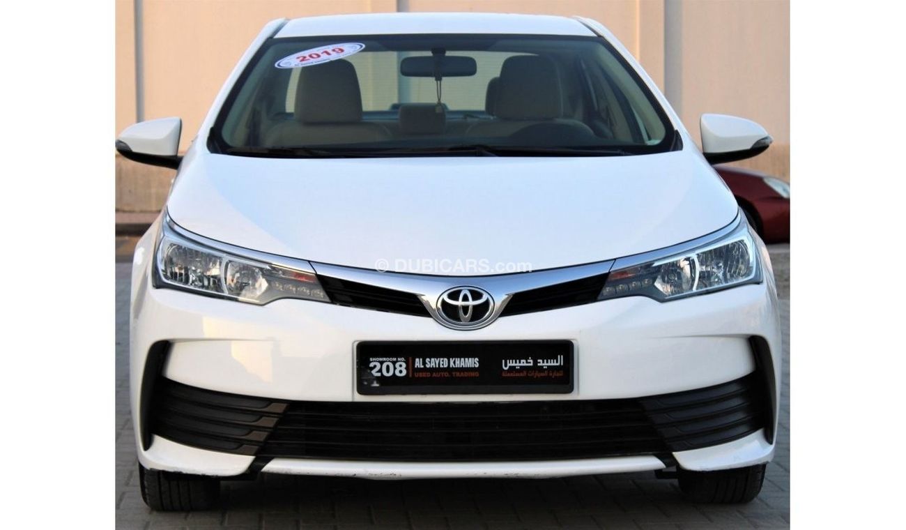 تويوتا كورولا تويوتا كورولا 2019 1.6 خليجي بحالة ممتازة بدون حوادث نظيفه جدا من الداخل والخارج