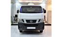 Nissan Urvan Panel Van Std EXCELLENT DEAL for our Nissan Urvan NV350 ( 2014 Model! ) in White Color! GCC Specs