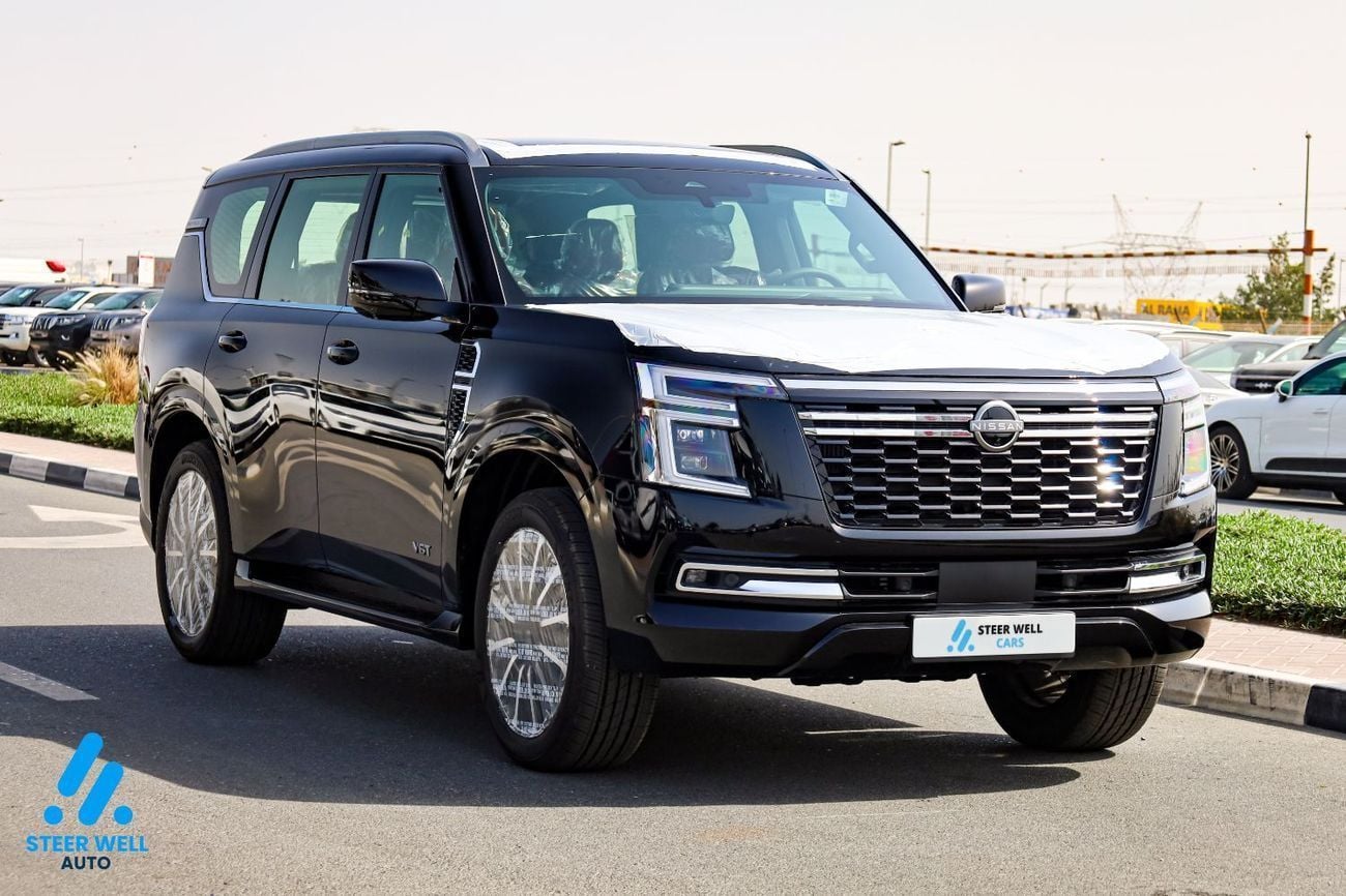 نيسان باترول LE Platinum | GCC | 3.5L V6 | AWD | Red Inter | 8-Seater SUV | Height Control | Export