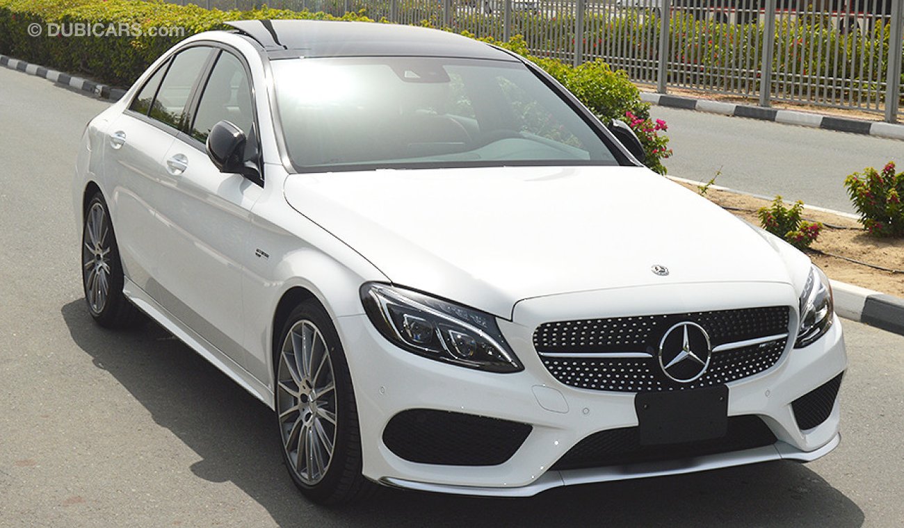 Mercedes-Benz C 43 AMG 2018, 4MATIC, 3.0L V6-Biturbo GCC, 0km with 2 Years Unlimited Mileage Warranty