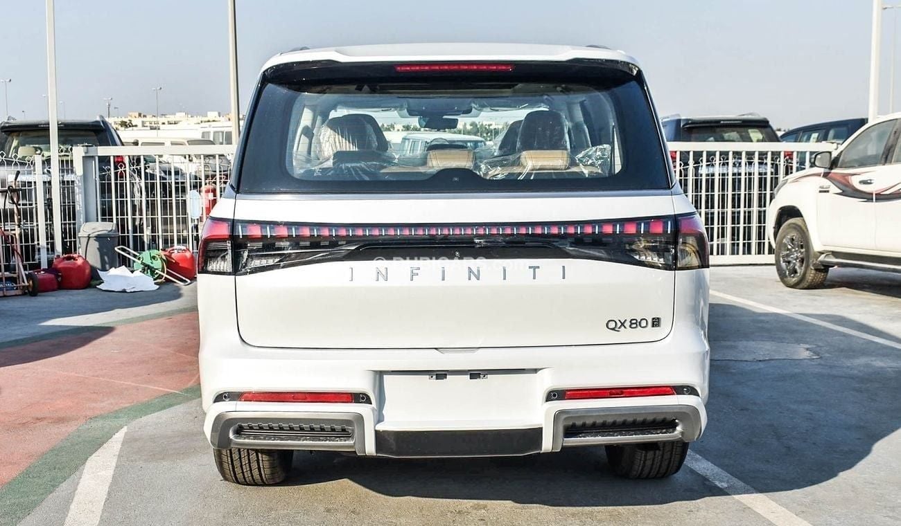 Infiniti QX80 3.5TT 2025 Infiniti QX80  Automatic transmission 6 cylinder engine 22″ wheels  tan interior