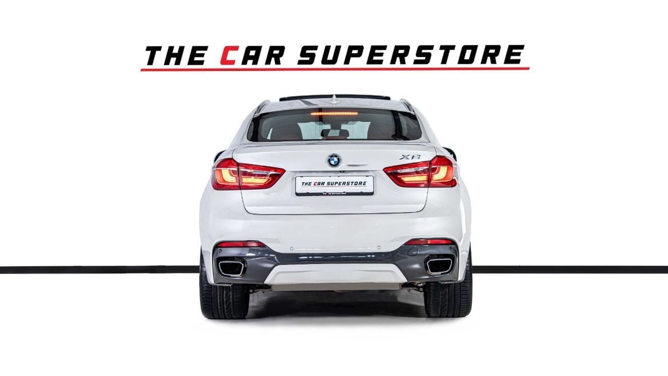 BMW X6 35i M Sport 3.0L X-Drive-MSport-GCC-Pearl White-Premium Red Leather Interior-M Sports Seats
