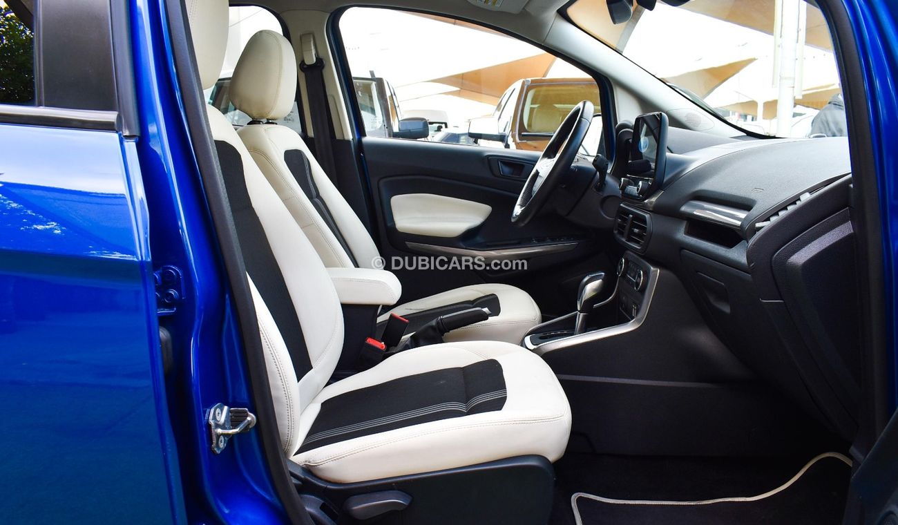 فورد ايكو سبورت موديل  2020 رقم واحد بصمة فتحة جلد حساسات رنجات مثبت سرعه كاميرا خلفية شاشة بحالة ممتازة