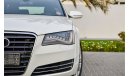 Audi A8 Fully Loaded - Low Kms - Warranty - AED 1,547 Per Month - 0% DP