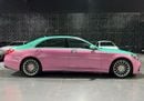 Mercedes Benz S63 AMG STD 4.0L V8 | Maybach Kit| Custom Tiffany green & glitter wrap/pink  finish