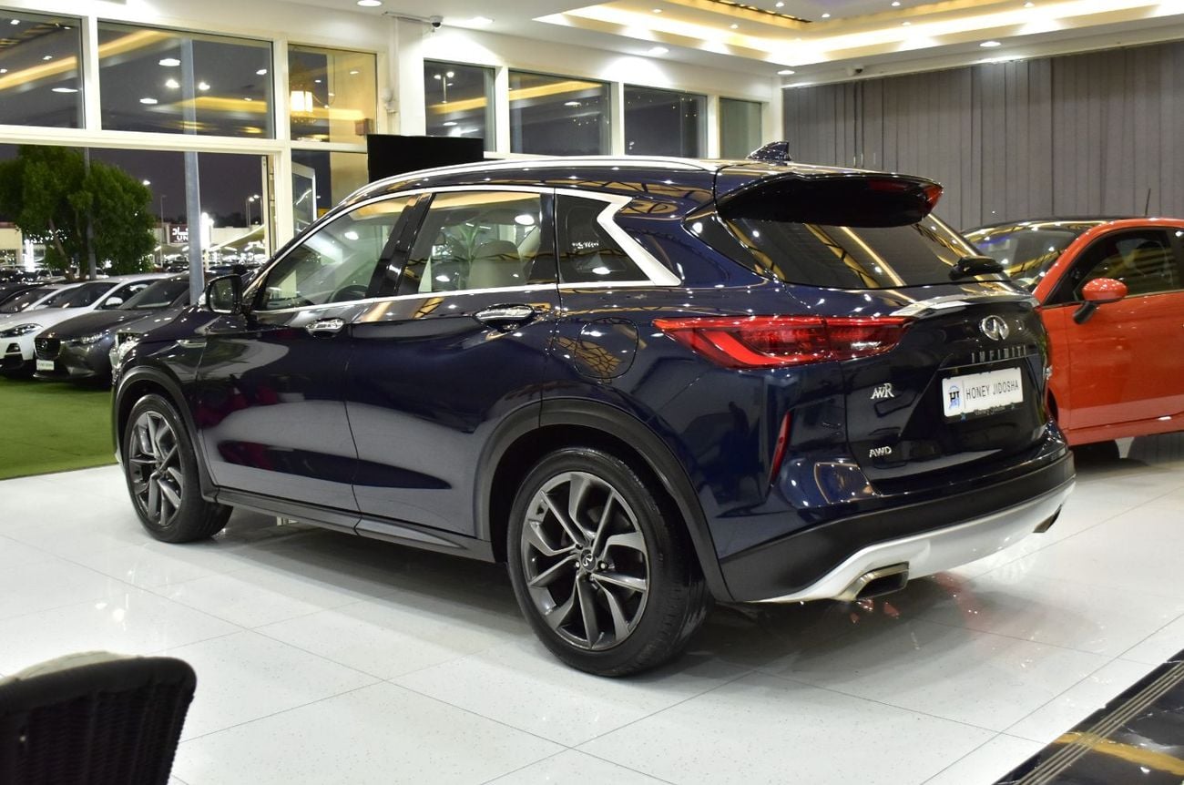 Infiniti QX50 EXCELLENT DEAL for our Infiniti QX50 AWD ( 2021 Model ) in Blue Color GCC Specs