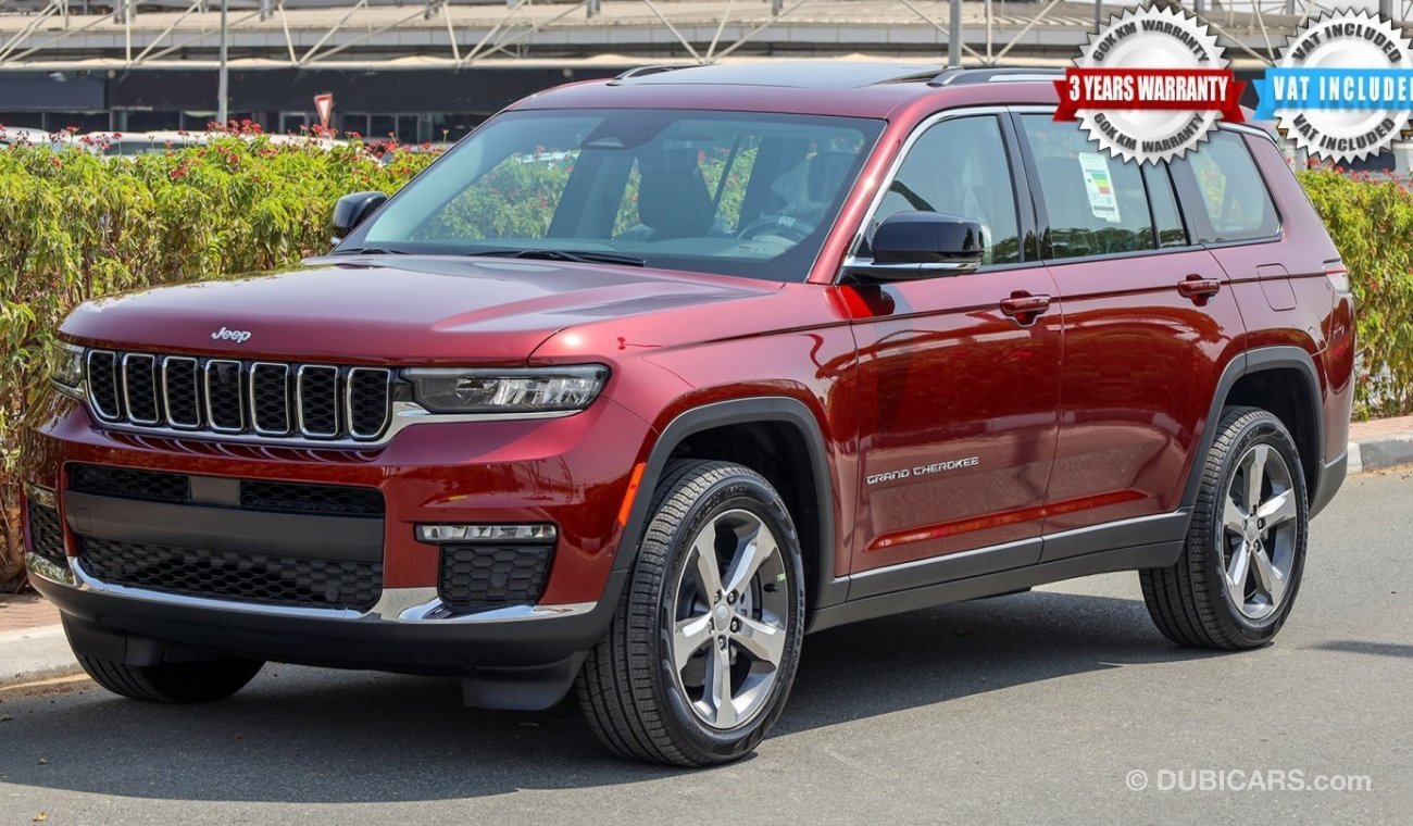 Jeep Grand Cherokee Limited L Plus Luxury 2022 , GCC , 0Km + FREE REGESTRATION + 3 Yrs or 60K Km WNTY @Official Dealer