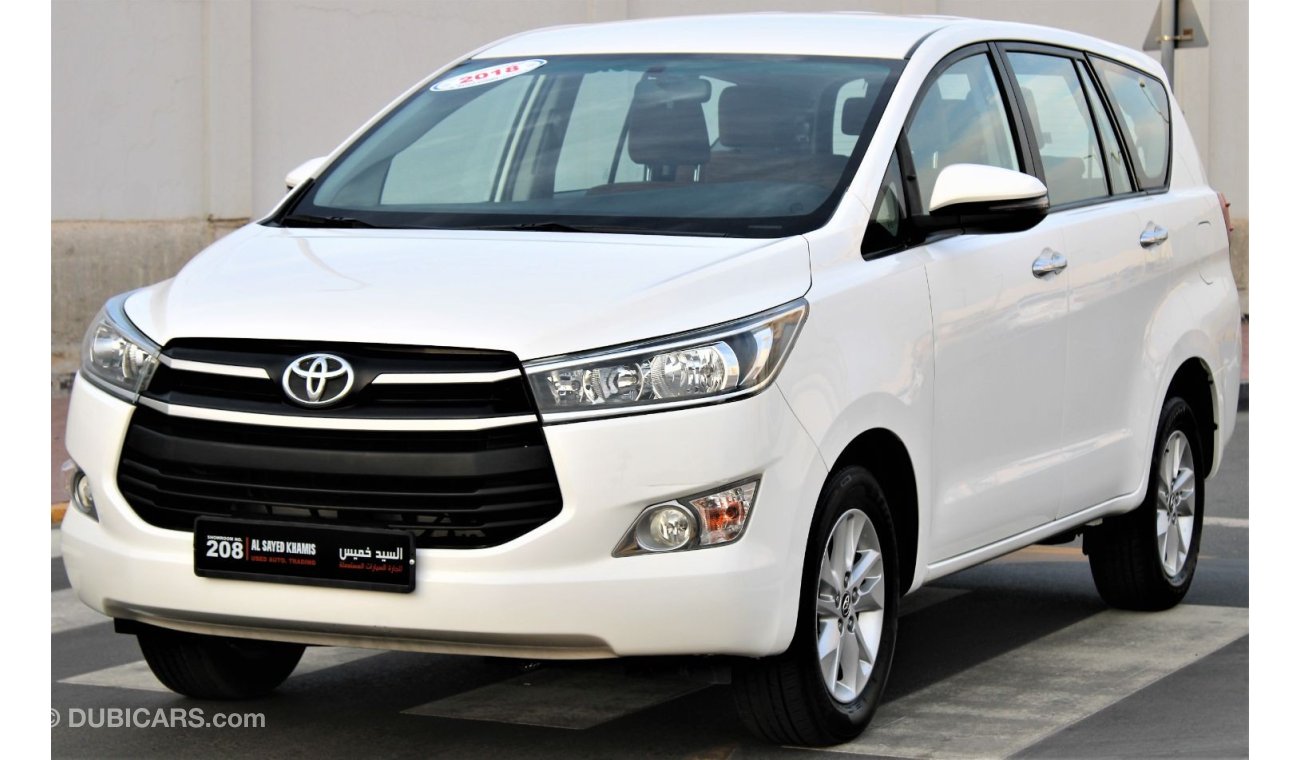 Toyota Innova Toyota Innova 2018 GCC in excellent condition without accidents, very clean from inside and outside