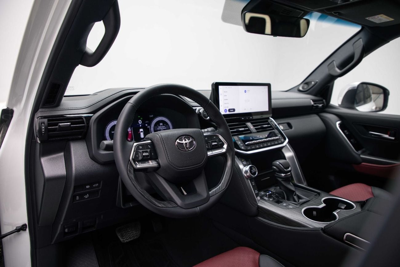 Toyota Land Cruiser VXR 3.5L - Platinum White Pearl Inside Red | Export Only