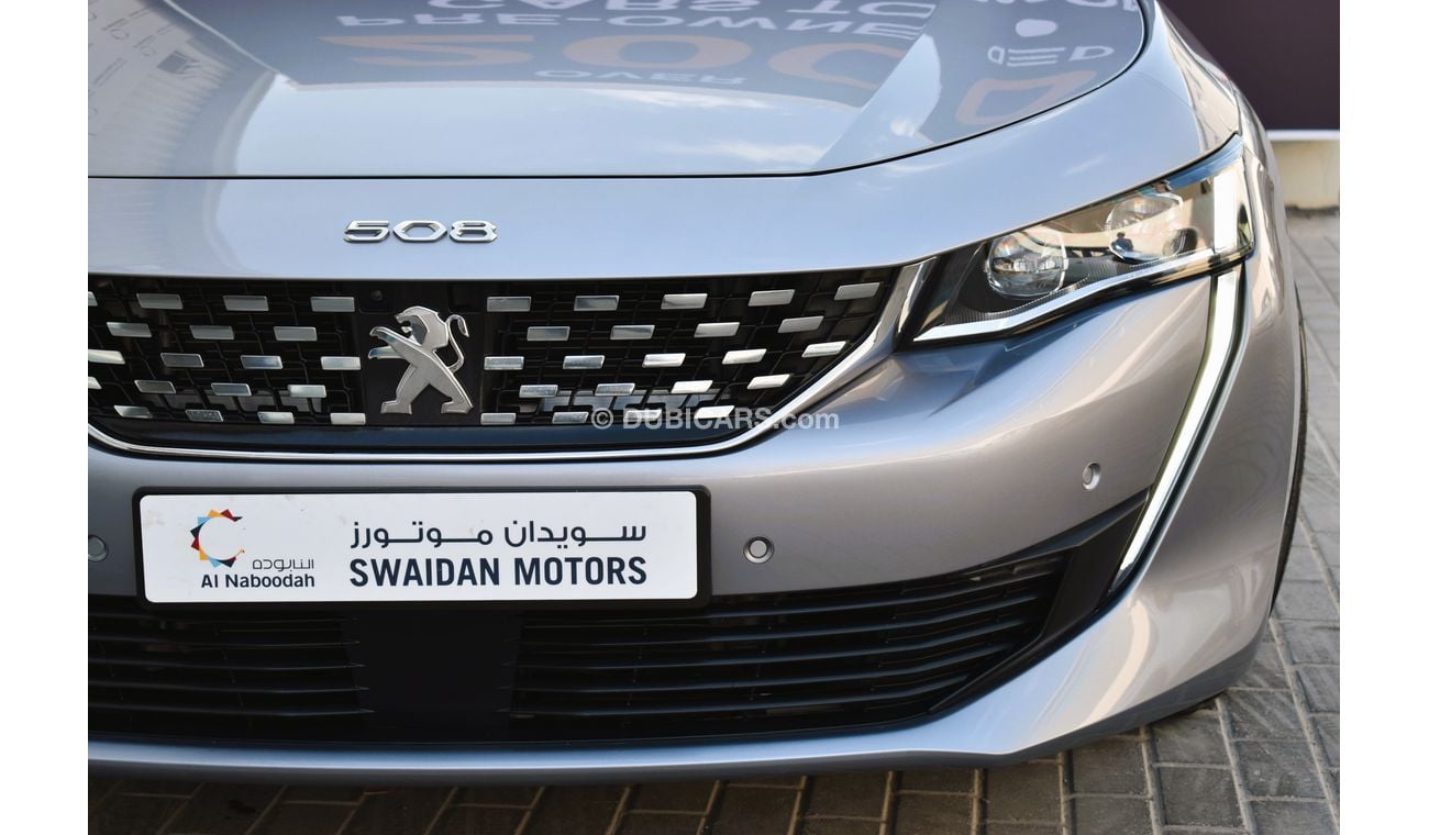 Peugeot 508 AED 1439 PM | 1.6L GT LINE GCC AGENCY WARRANTY AND SERVICE CONT UP TO 2026 OR 100K KM