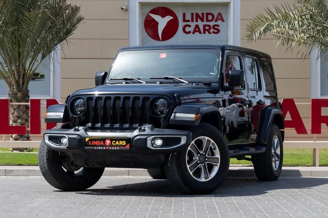 Jeep Wrangler Unlimited Sahara 3.6L Jeep Wrangler Unlimited Sahara 2023 GCC under Agency Warranty with Flexible Do