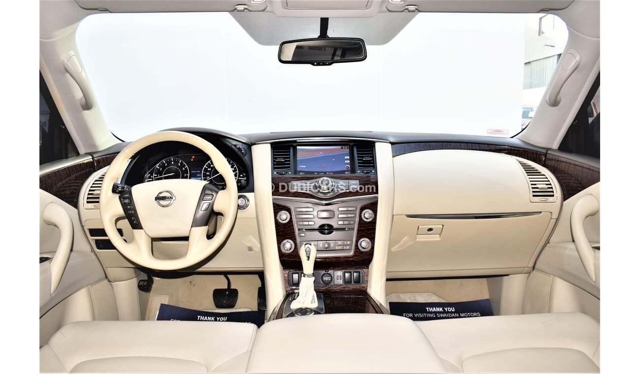 نيسان باترول AED 3132 PM | 5.6L LE T2 TITANIUM V8 4WD 2018 GCC DEALER WARRANTY