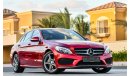 Mercedes-Benz C200 Agency Warranty! Low Mileage!  GCC - AED 2,232 per month - 0% Downpayment