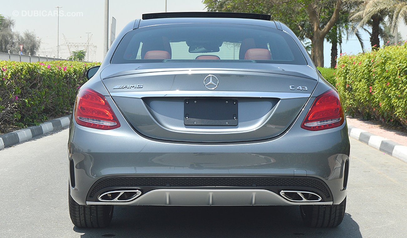 Mercedes-Benz C 43 AMG 4MATIC, V6 Biturbo, GCC Specs with 2 Years Unlimited Mileage Warranty